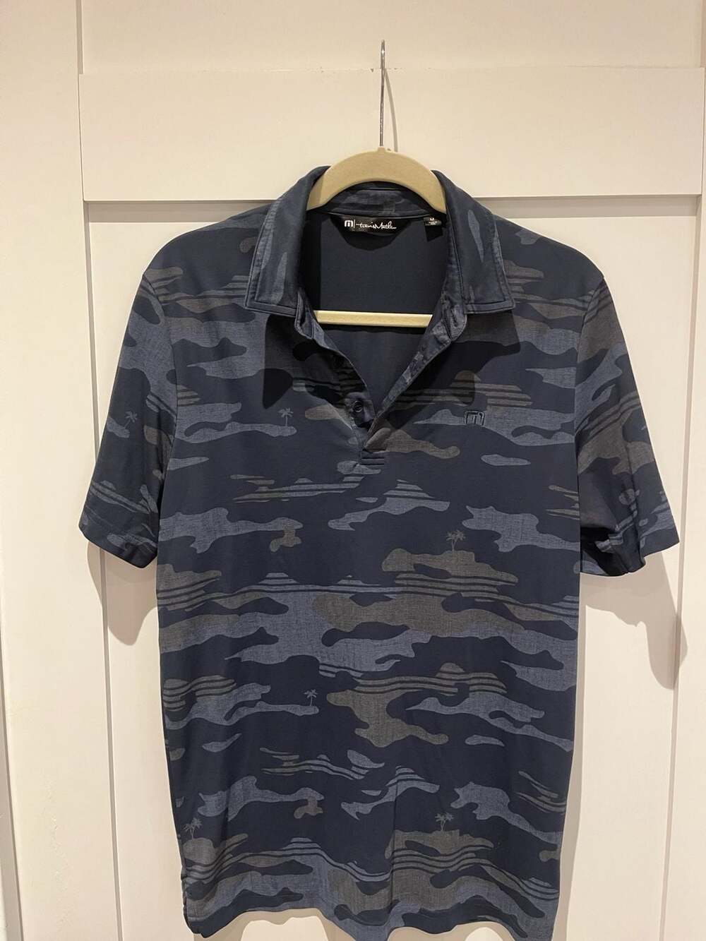 TravisMathew Beachside Stealth Camo Pima Cotton Blend Golf Polo